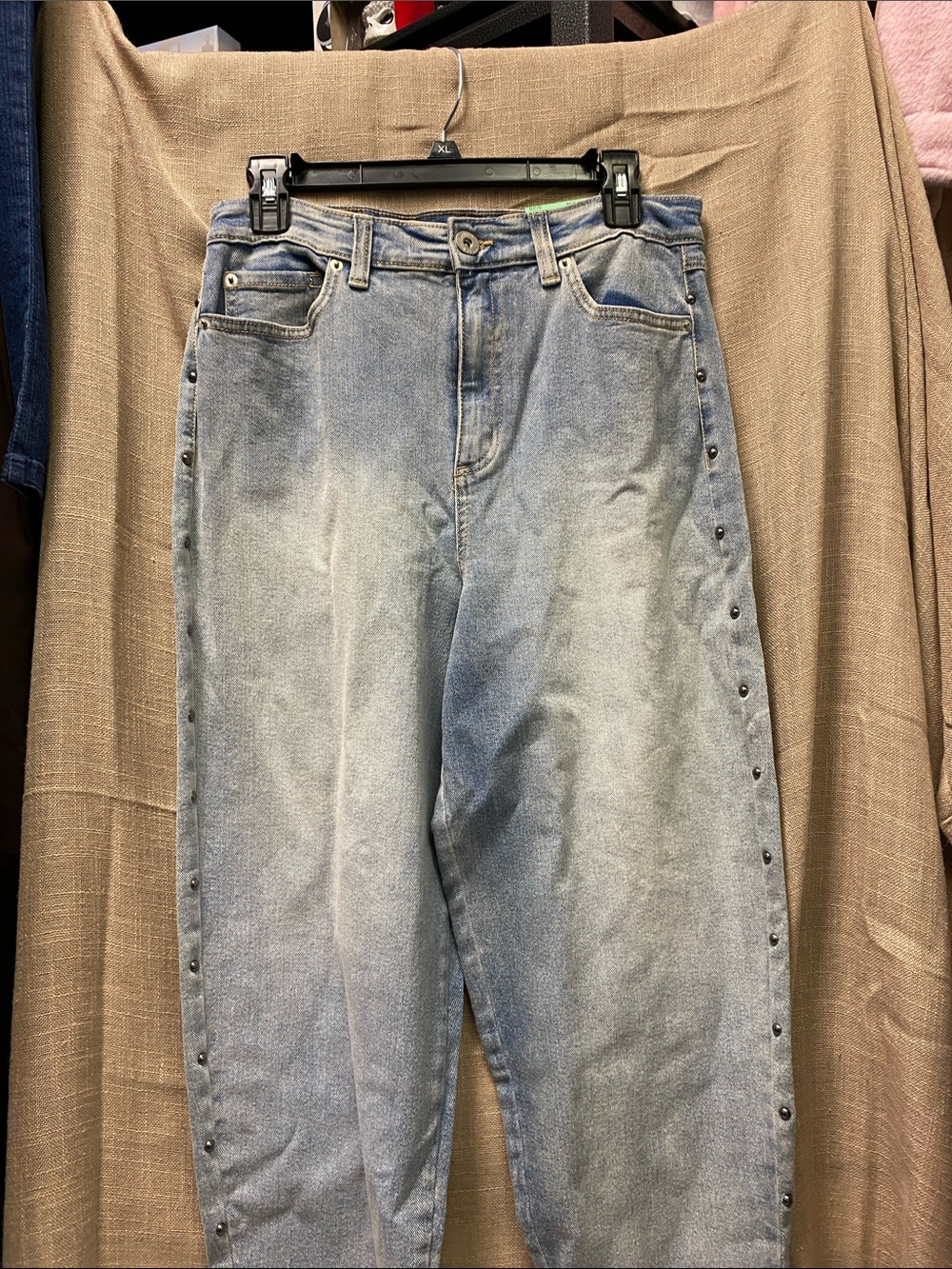 INC International Concepts Light Blue Boyfriend Jeans with Side Studs